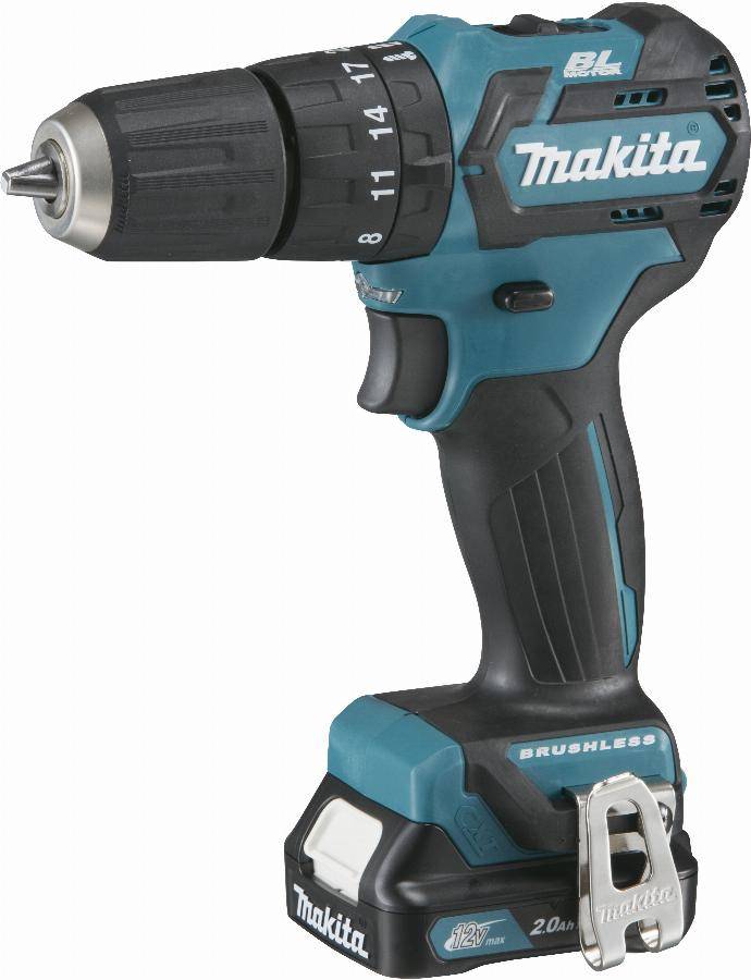Makita - Perceuse visseuse à percussion 12 V CXT Ø10 mm - MAKITA - avec 2 batteries 12V 2.0 Ah - chargeur - MackPack - HP332DSAJ - Image 2