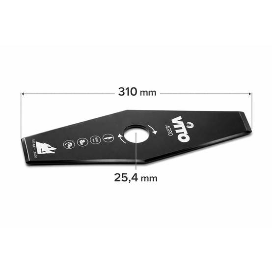 Lame de coupe pour débroussailleuse 2 dents Diam 310mm Alesage 25.4 VITO - Image 4