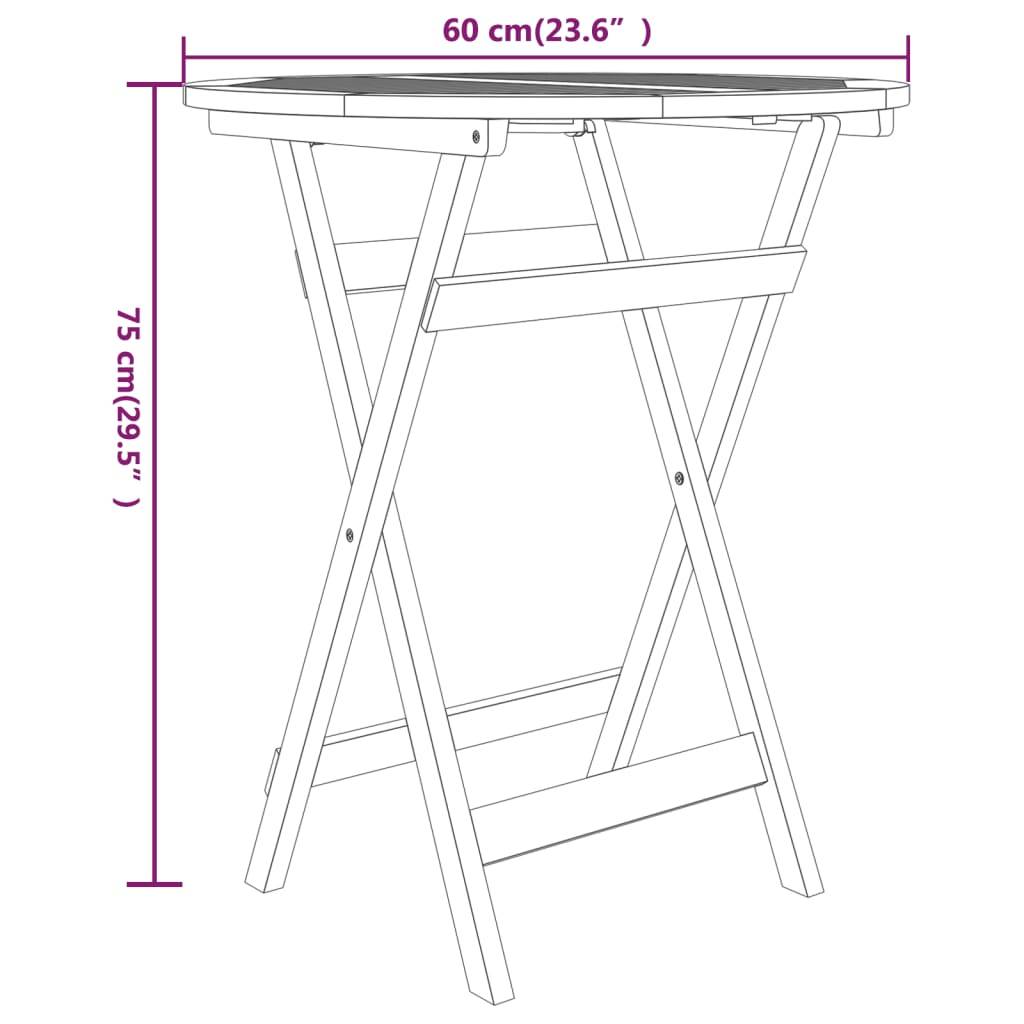 Maison Chic - Ensemble de 3 pcs table de jardin avec chaises - mobilier de jardin Bois de teck massif - Image 10