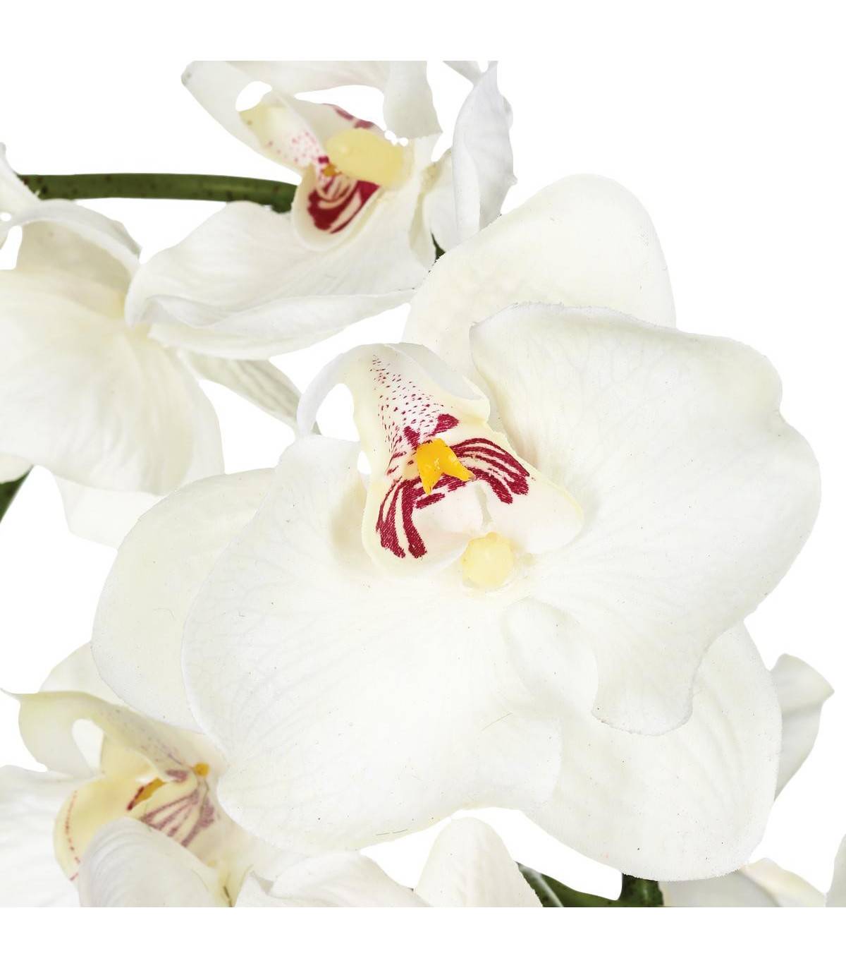 Composition florale d'Orchidées artificielles Vase en Céramique H 40 cm - Imagen 2