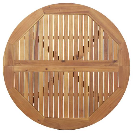 Table de jardin - Table Extérieure - Table De Patio ronde Ø85x75 cm bois d'acacia solide-JU13713 - Image 6