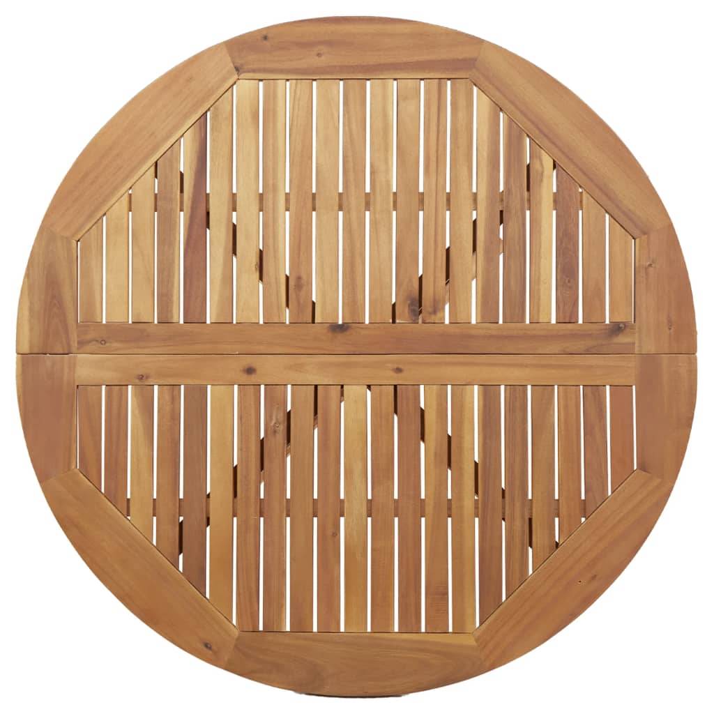Table de jardin - Table Extérieure - Table De Patio ronde Ø85x75 cm bois d'acacia solide-JU13713 - Image 6