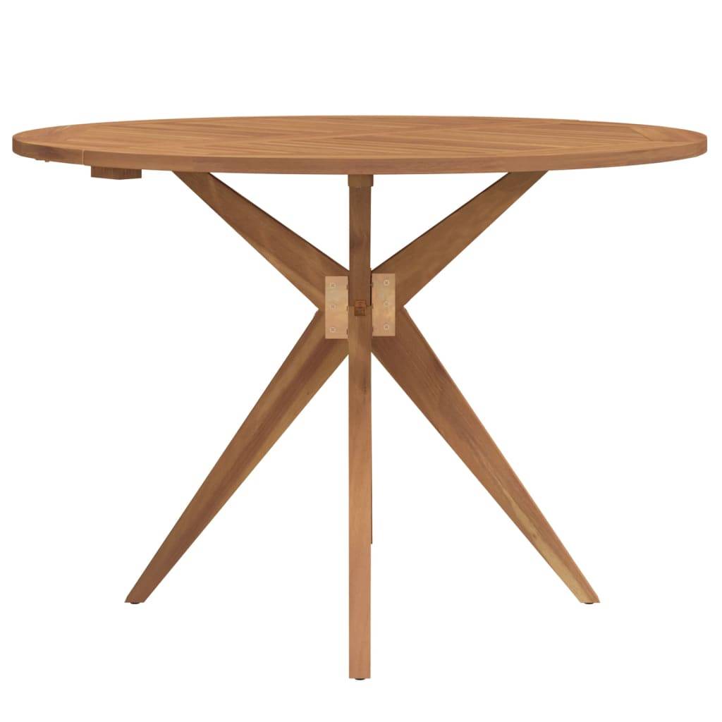 Table de jardin - Table Extérieure - Table De Patio ronde Ø85x75 cm bois d'acacia solide-JU13713 - Image 4