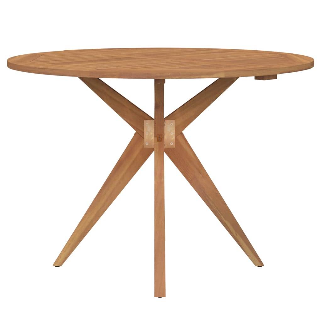 Table de jardin - Table Extérieure - Table De Patio ronde Ø85x75 cm bois d'acacia solide-JU13713 - Image 3