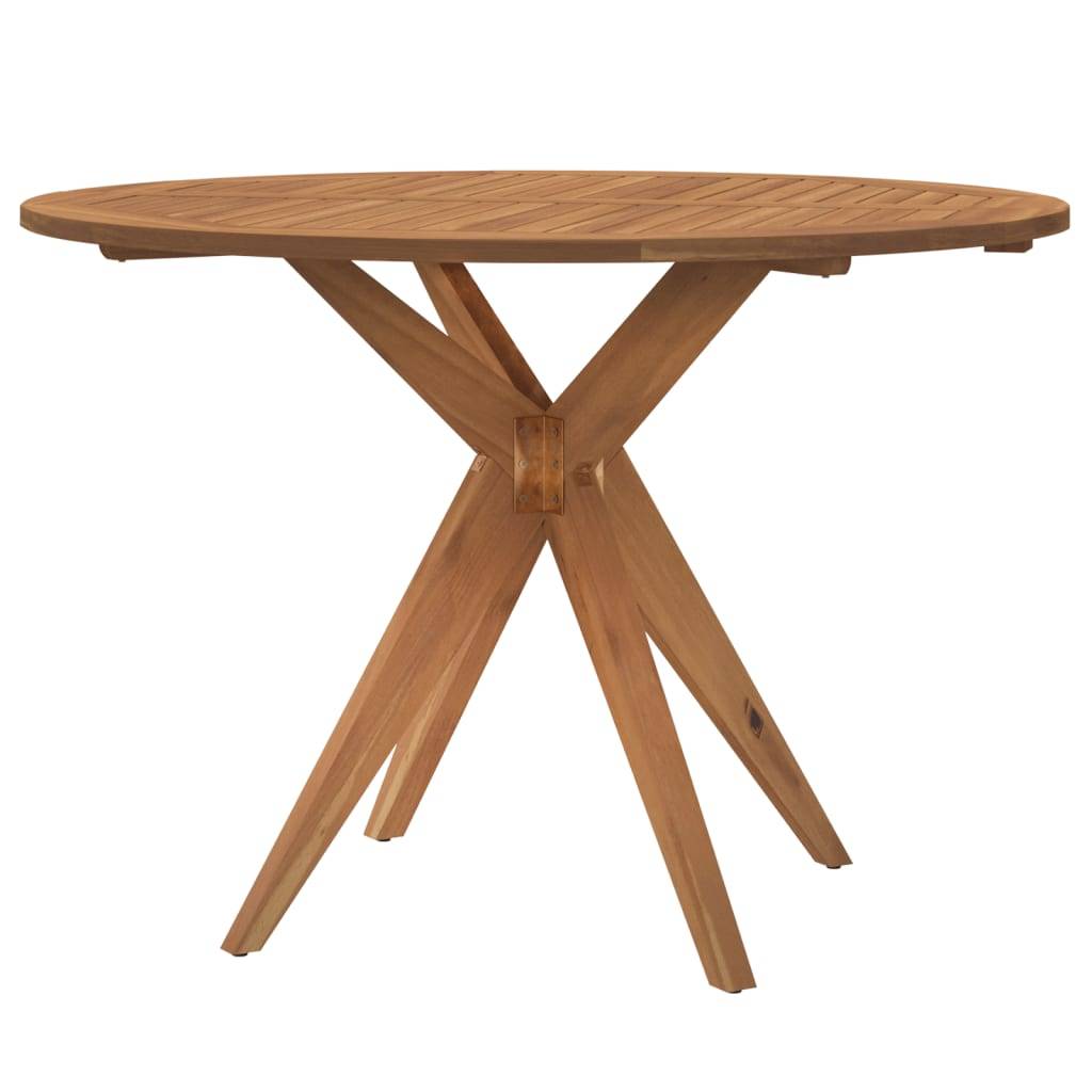 Table de jardin - Table Extérieure - Table De Patio ronde Ø85x75 cm bois d'acacia solide-JU13713 - Image 5