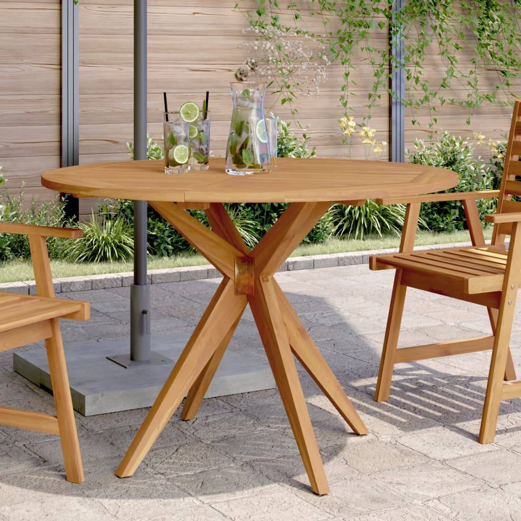 Table de jardin - Table Extérieure - Table De Patio ronde Ø85x75 cm bois d'acacia solide-JU13713 - Image 2