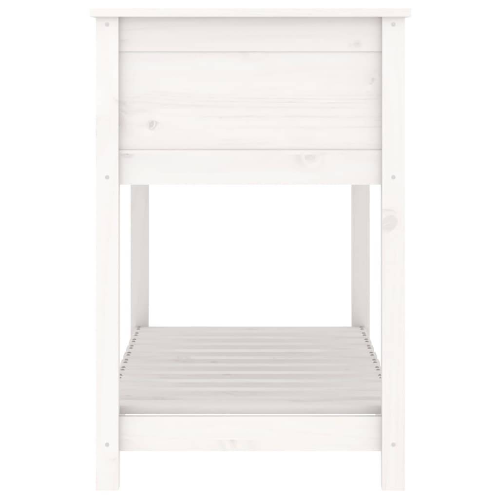 ComfortXL - Très grand carré potager bois avec étagère pour jardin Blanc 111,5cm – ComfortXL Outdoor Living - Image 6