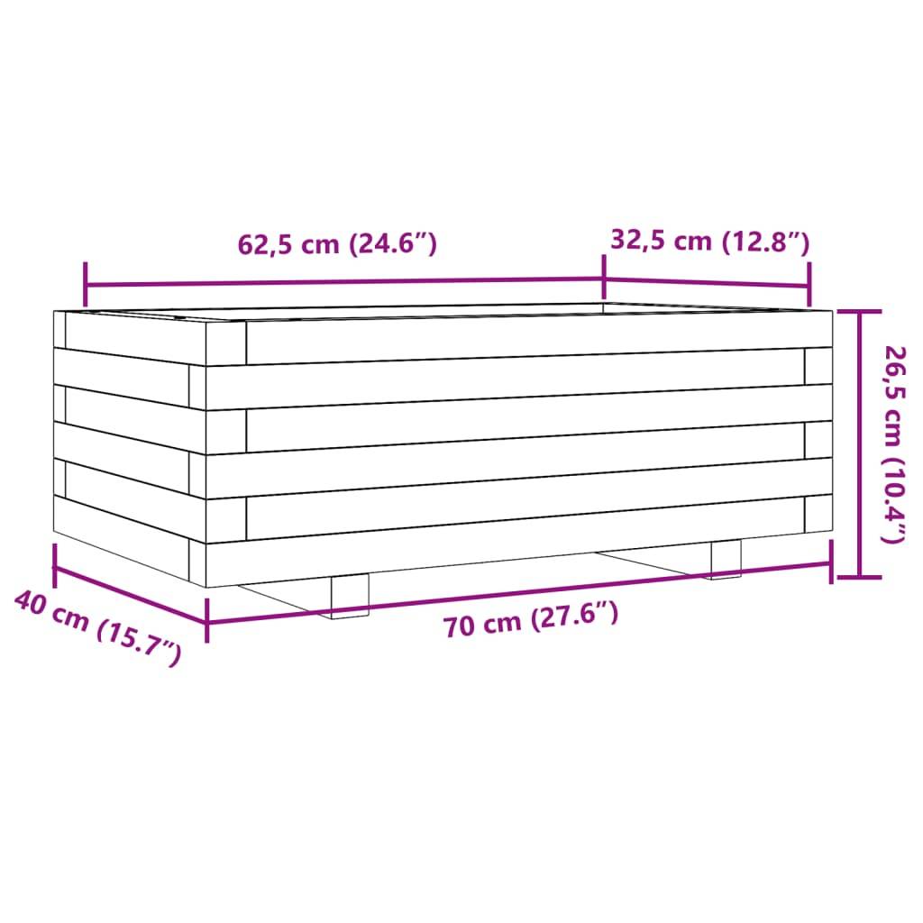 Maison Chic - Jardinière, Bac à fleurs, Pot de fleurs 70x40x26,5 cm bois massif douglas - Imagen 10