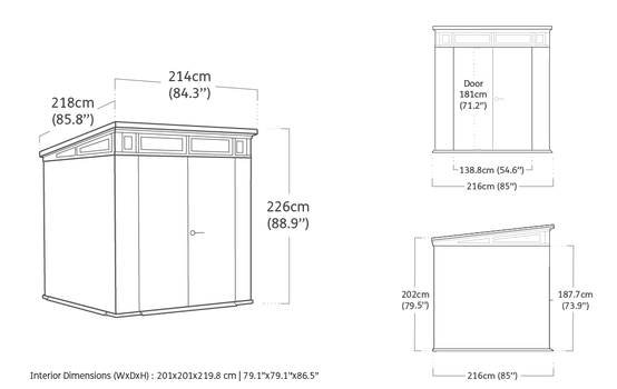 Keter - Abri de jardin Cortina 757 - 4,5 m² - gris - KETER - Image 5