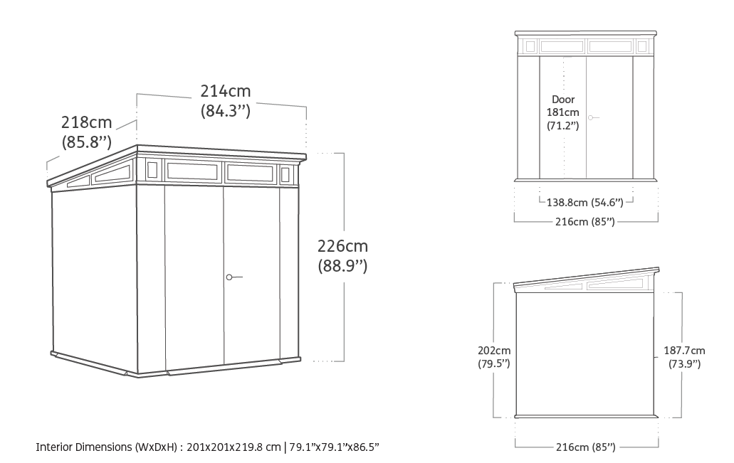 Keter - Abri de jardin Cortina 757 - 4,5 m² - gris - KETER - Image 5