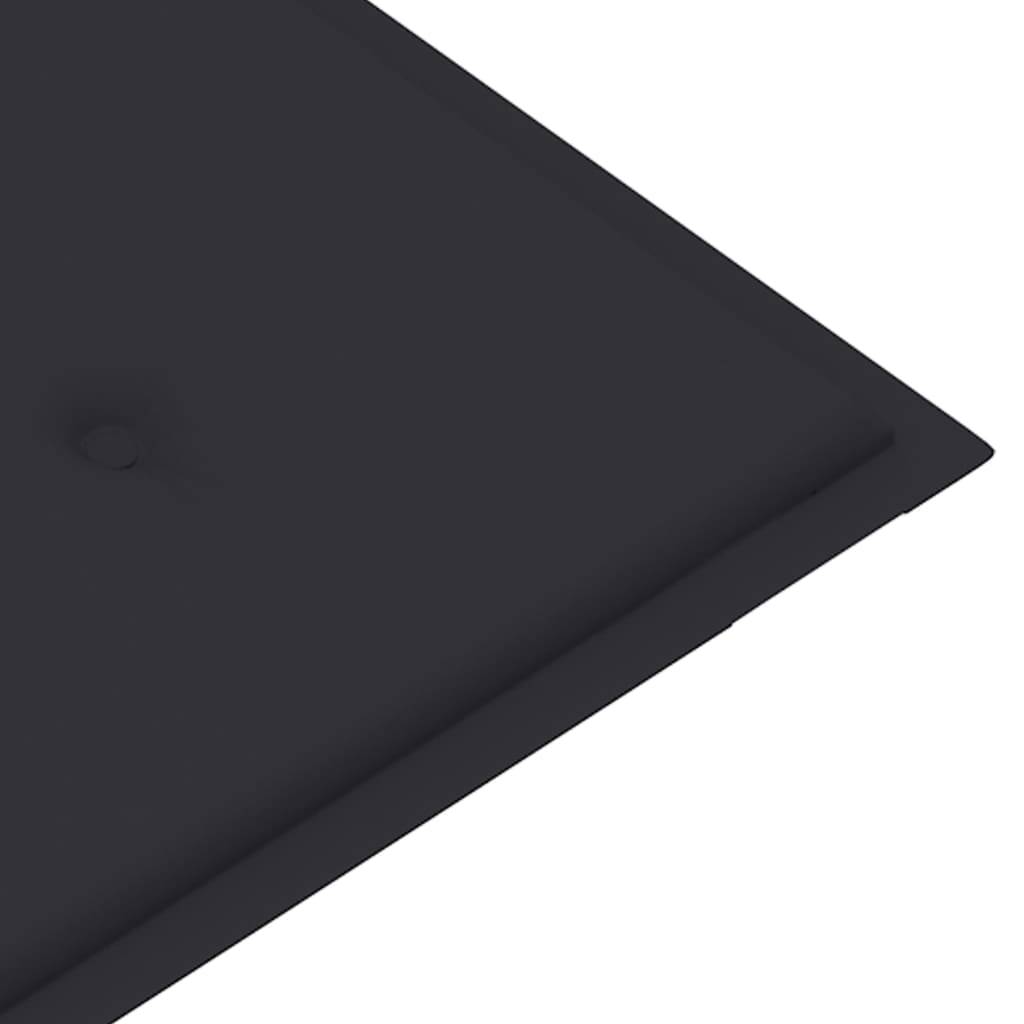 Helloshop26 - Banc de jardin meuble de patio d'extérieur terrasse avec coussin anthracite 120 x 51,5 x 84 cm bois de teck massif - Imagen 7