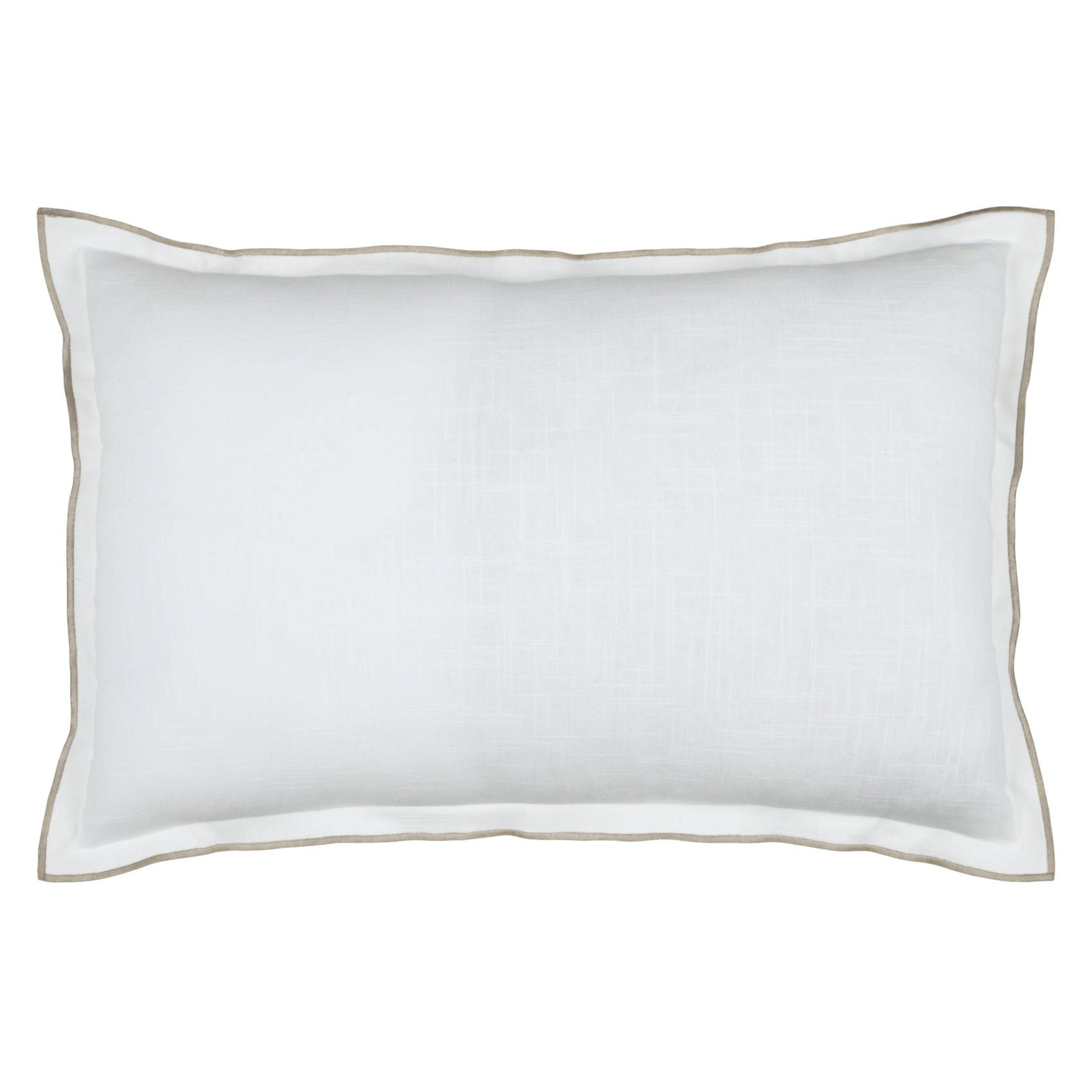 Lovely Casa - Coussin volant plat feston noir coton - LOVELY CASA - Coton - Blanc - Image 1