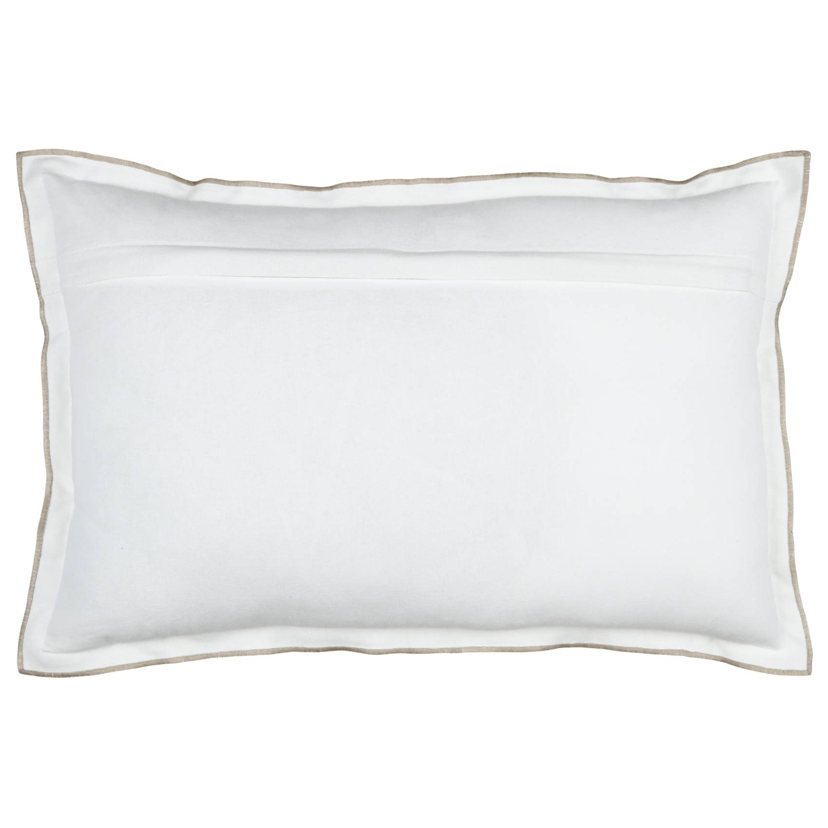 Lovely Casa - Coussin volant plat feston noir coton - LOVELY CASA - Coton - Blanc - Image 5