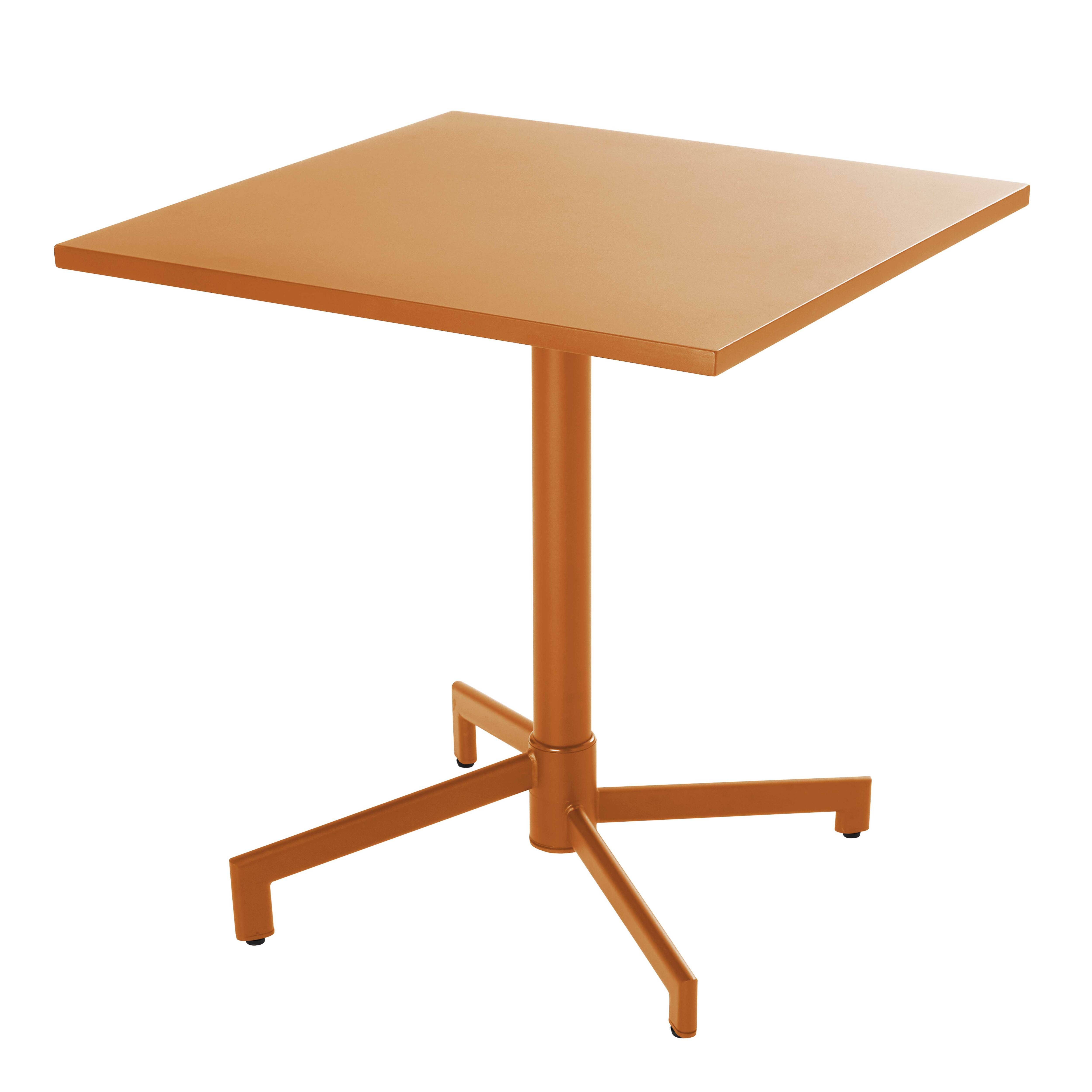 Oviala - Table de jardin carrée bistrot avec plateau rabattable 70 cm caramel Palavas - Oviala - Image 1