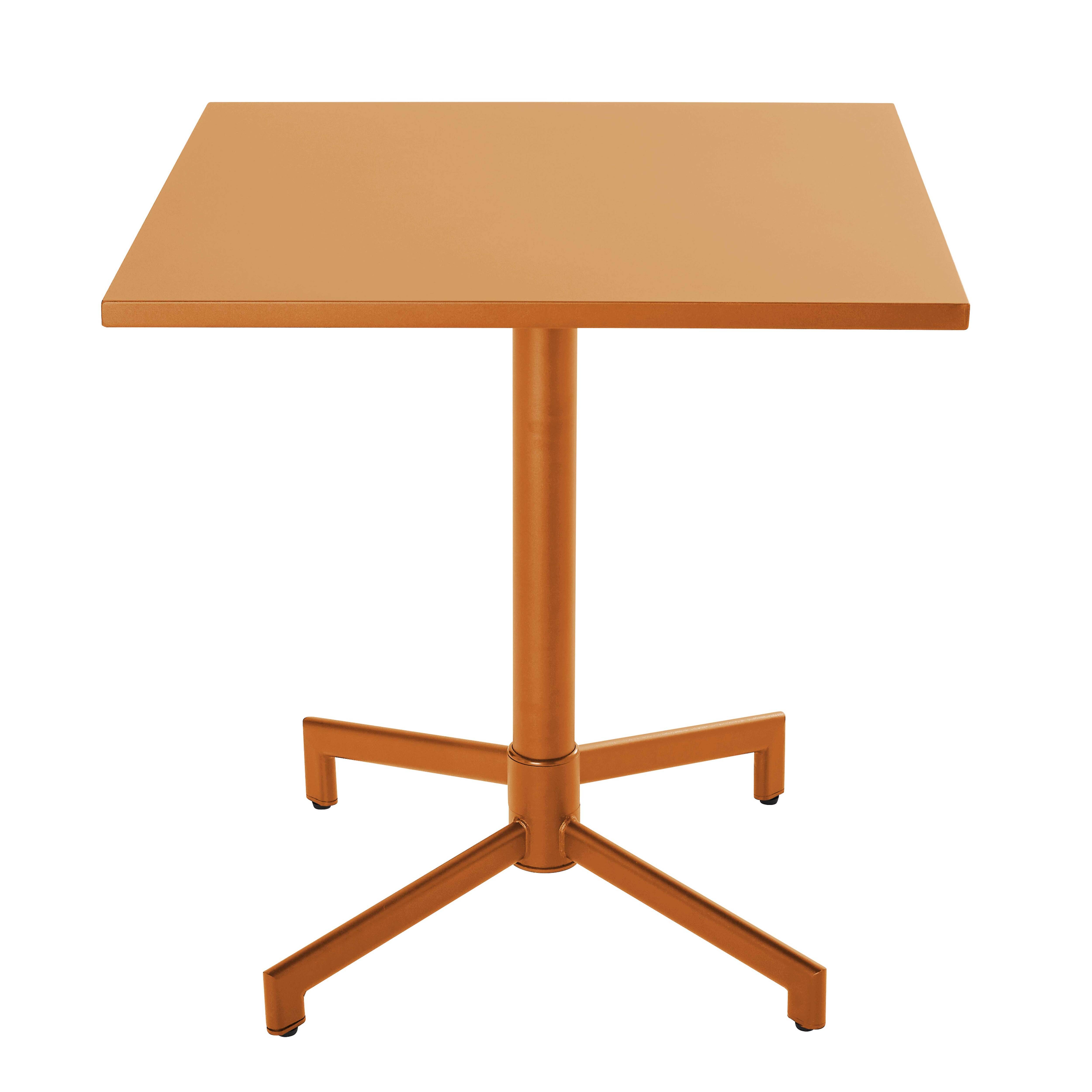 Oviala - Table de jardin carrée bistrot avec plateau rabattable 70 cm caramel Palavas - Oviala - Image 4