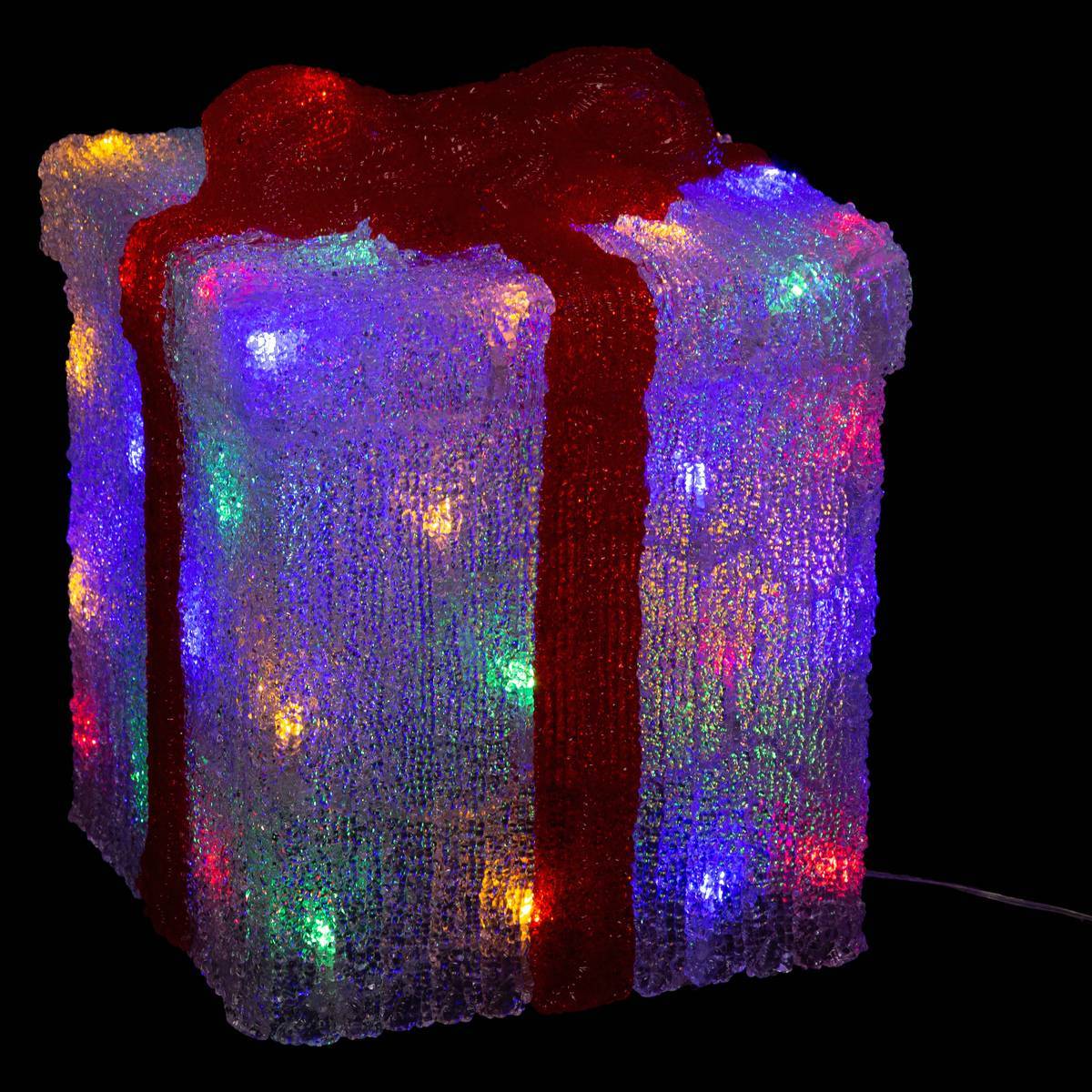 Fééric Lights & Christmas - Cadeau lumineux extérieur H27cm 50 LED + transfo - Feeric Lights & Christmas
