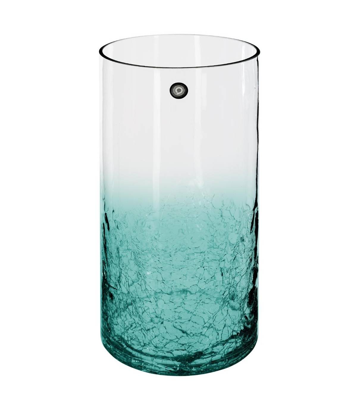 Vase cylindrique en Verre craquelé H 30 cm - Imagen 1