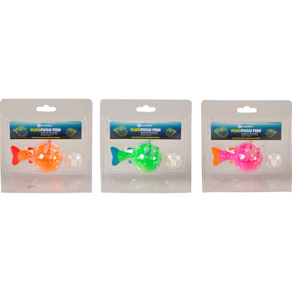 1 Poisson globe fluo decoration aquarium 8 cm x 4.5 cm couleur aleatoire - Imagen 8