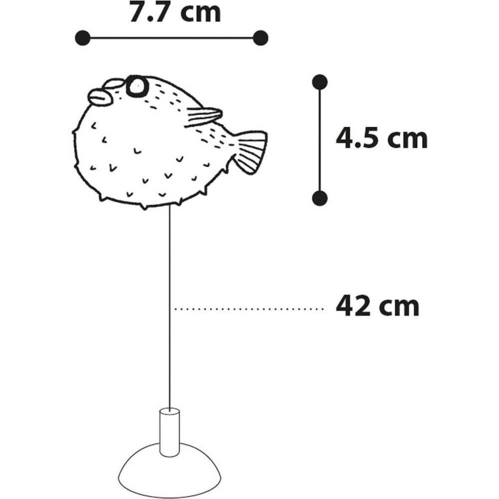 1 Poisson globe fluo decoration aquarium 8 cm x 4.5 cm couleur aleatoire - Imagen 6