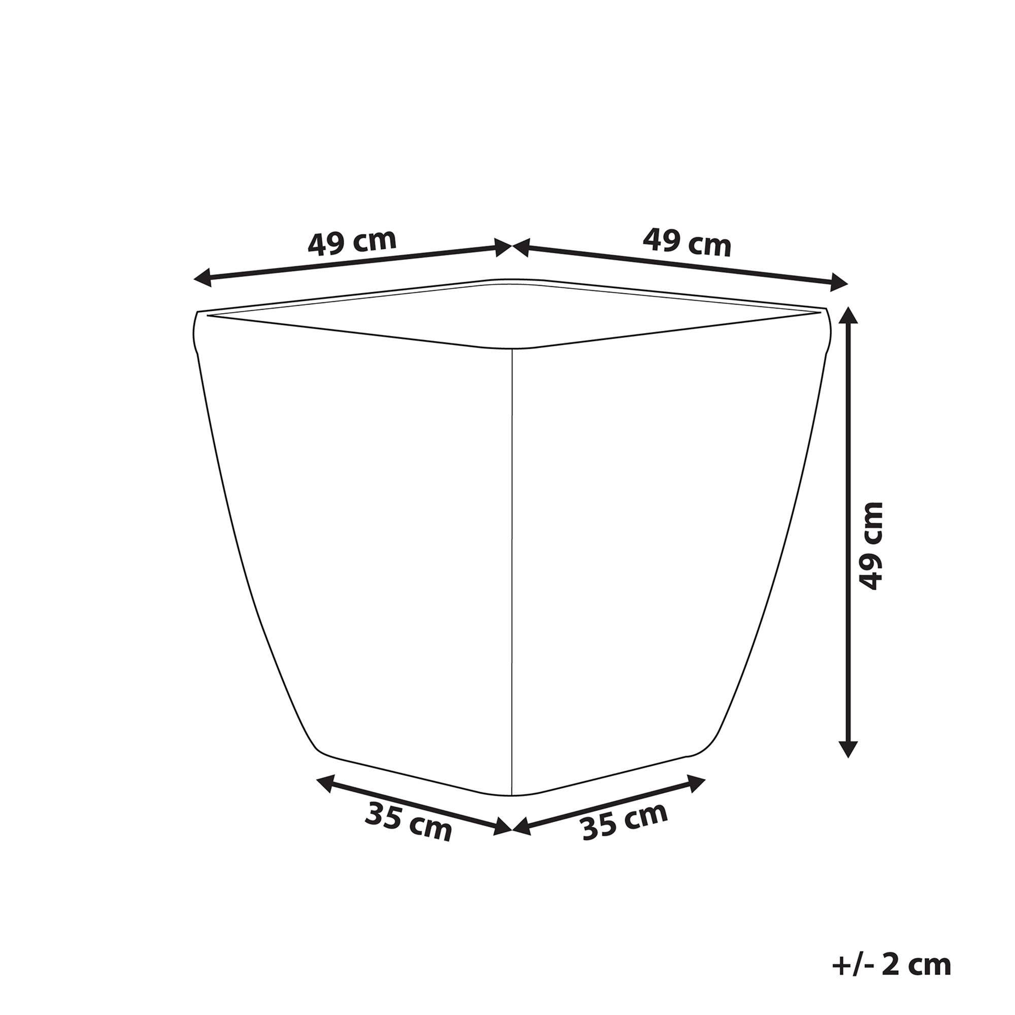 Beliani - Cache-pot d'extérieur Fibre d'argile Argenté ASTRAS - Beliani - Imagen 3
