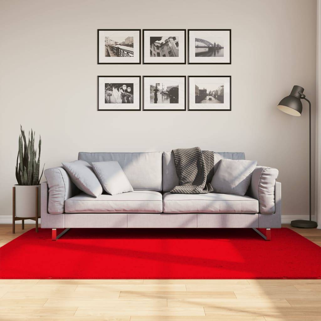 AJJHUUKI Maison et jardin, décoration, tapis-maison-tapis HUARTE à poils courts doux et lavable vert forêt 100 cm