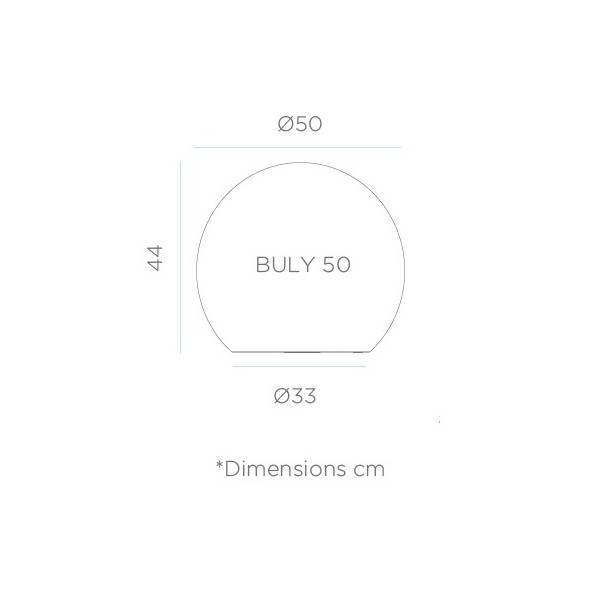 Boule lumineuse extérieur solaire et rechargeable BULY 50 blanche sans fil LED RGBW 128 couleurs IP65 - Image 2