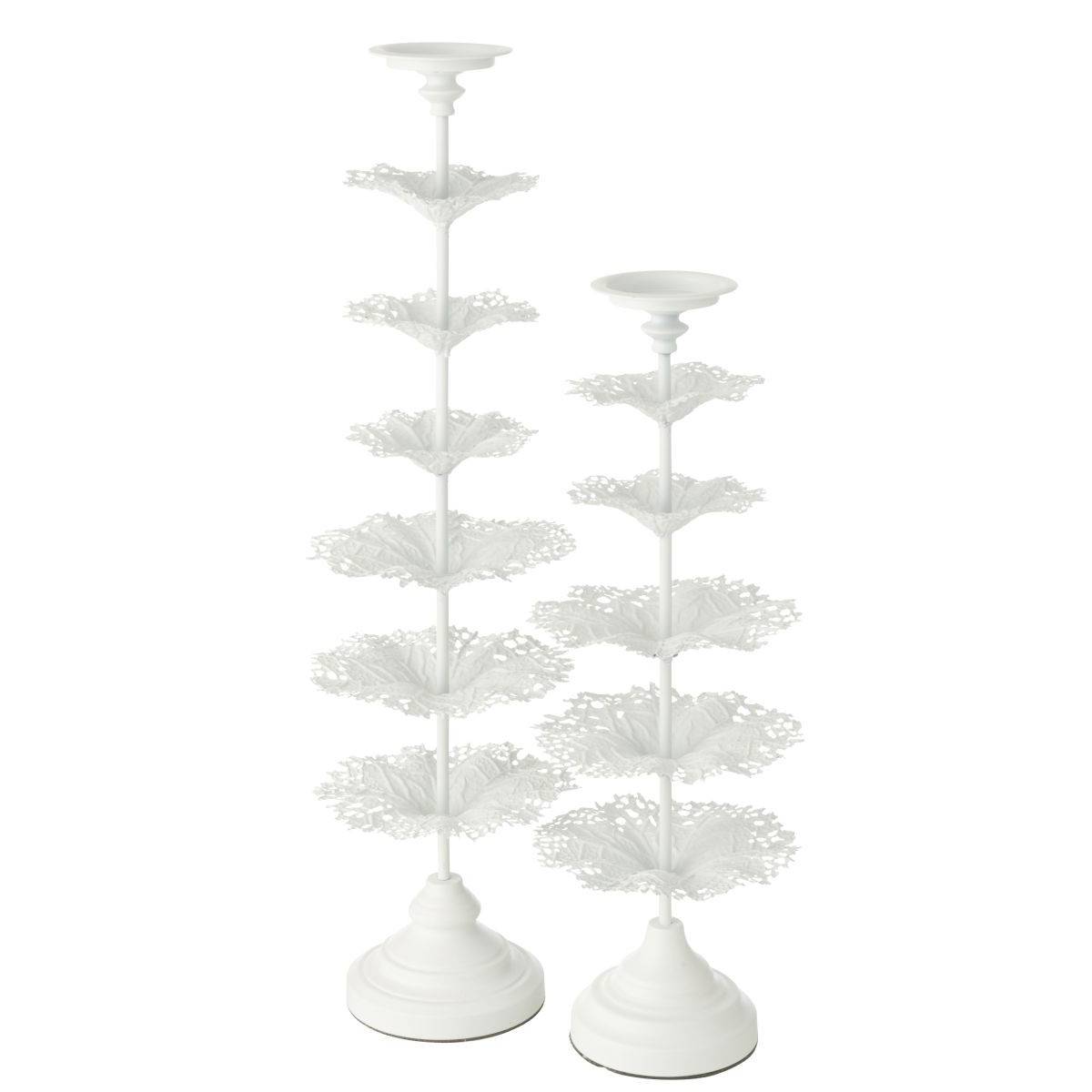 J-Line - Photophore Design en Métal "Arbre" 62cm Blanc - Image 3