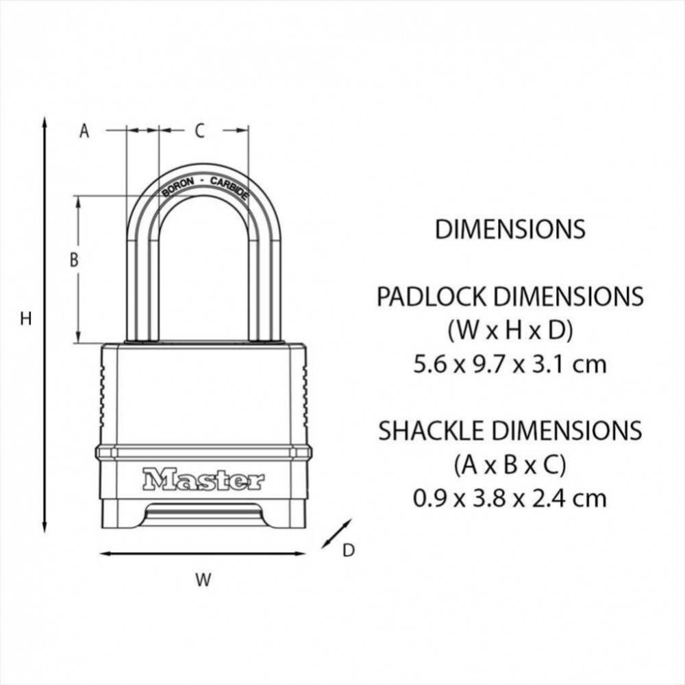 Master Lock - Cadenas à combinaison MASTER LOCK zinc, l.51 mm - Image 6
