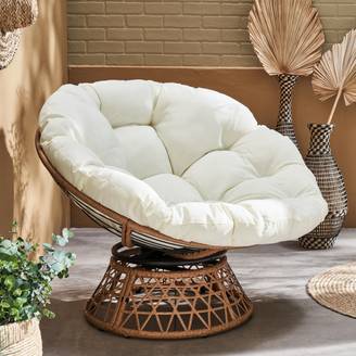 sweeek - Fauteuil papasan polyrotin rotatif. loveuse outdoor/indoor Ø96cm | sweeek