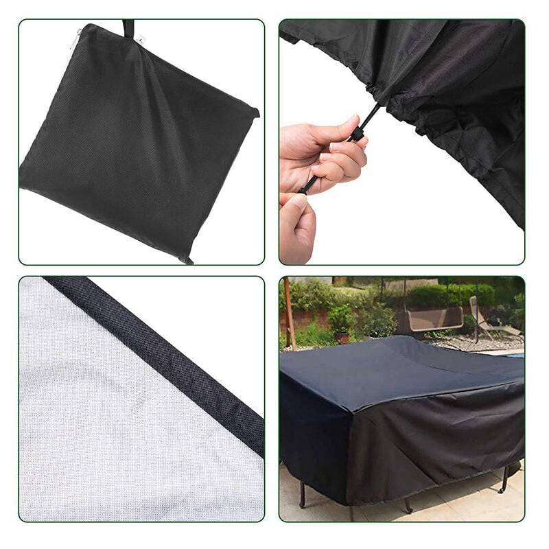 IntiMeg - Housse Salon de Jardin, Housse Table de Jardin 210TD Tissu Oxford Imperméable Anti-UV Bâche Salon de Jardin Housse de Protection pour Tables IntiMeg - Image 2