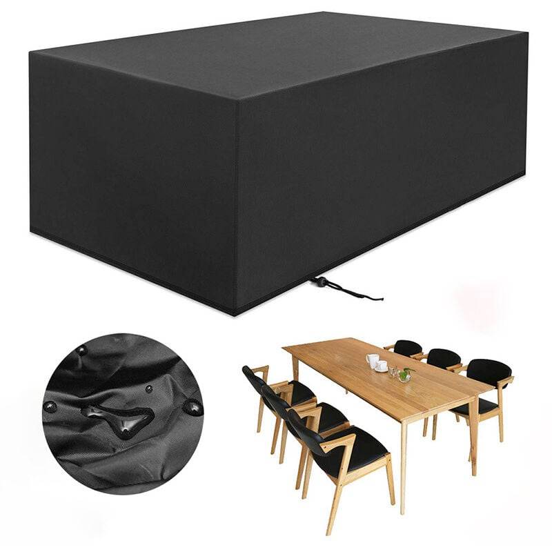 IntiMeg - Housse Salon de Jardin, Housse Table de Jardin 210TD Tissu Oxford Imperméable Anti-UV Bâche Salon de Jardin Housse de Protection pour Tables IntiMeg - Image 1