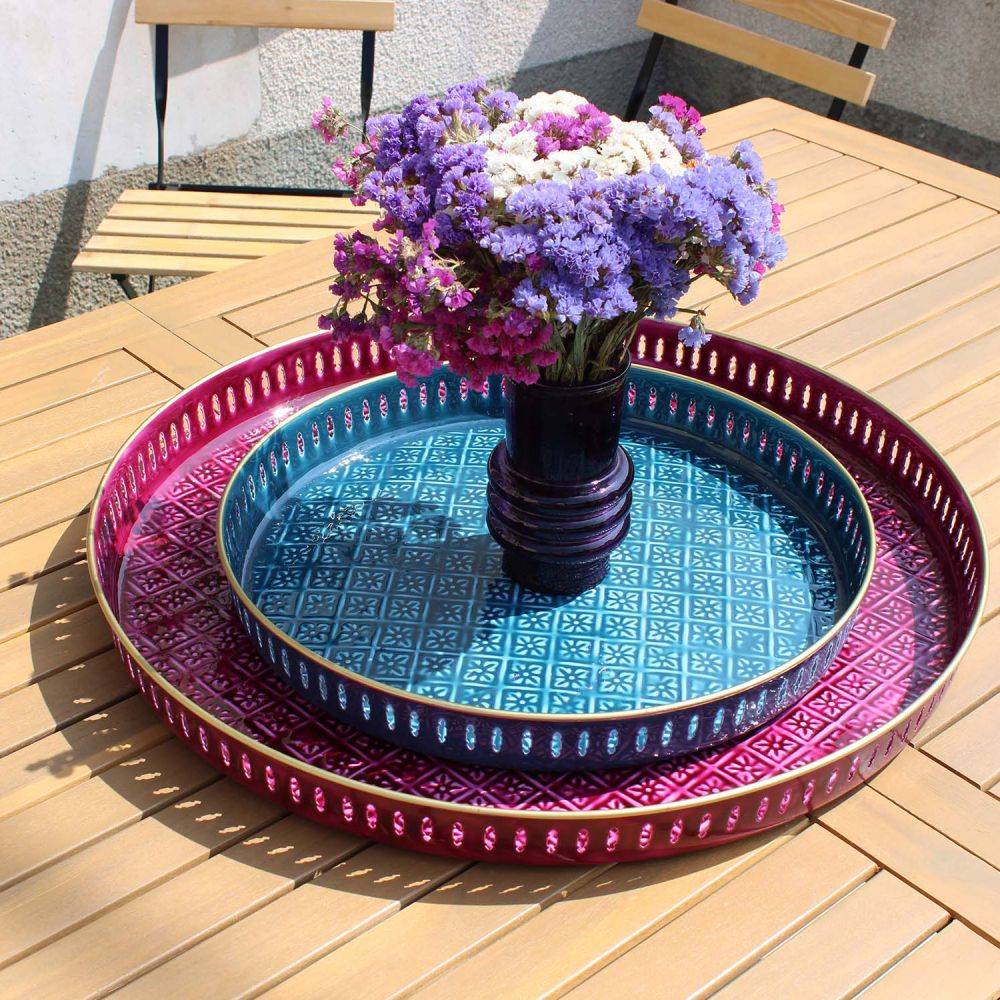Bazardeluxe - Plateau en métal Jali 45 cm - Imagen 2