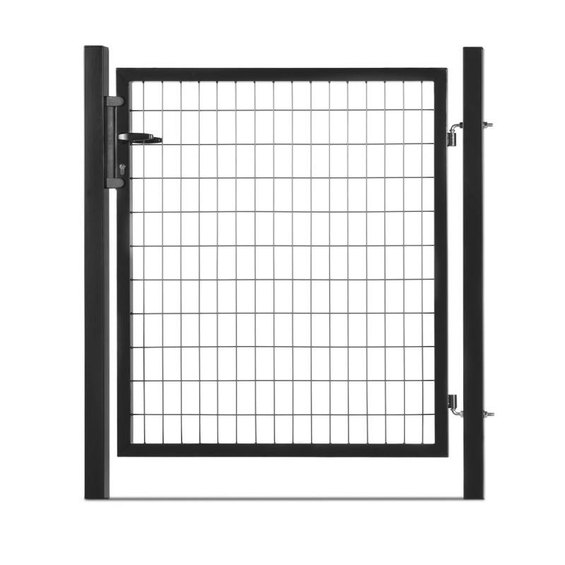 Portillon grillagé en acier galvanisé maille 100 x 50 L 1m20 x 1m20 Noir - Easy Clôture - Imagen 1