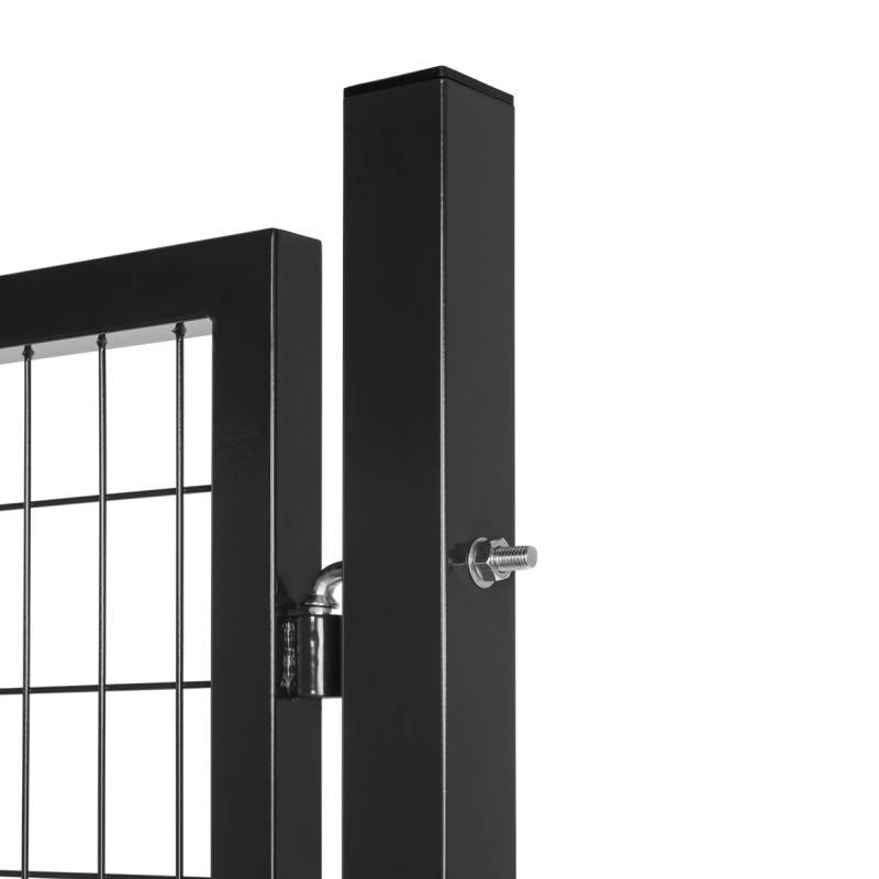 Portillon grillagé en acier galvanisé maille 100 x 50 L 1m20 x 1m20 Noir - Easy Clôture - Imagen 3