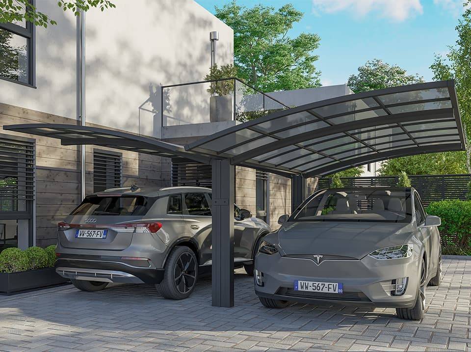 Carport Aluminium Autoportant BOLTON - 500 x 600 - 2 Voiture - Imagen 5