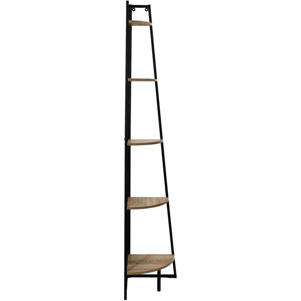 The Home Deco Factory - Etagère d'angle en bois et métal 5 niveaux - Imagen 4