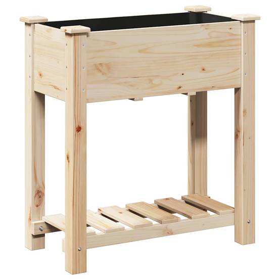 Cache-pot, Pot De Fleurs avec étagère Beige 71 x 37 x 76.5 cm g373 - Image 7