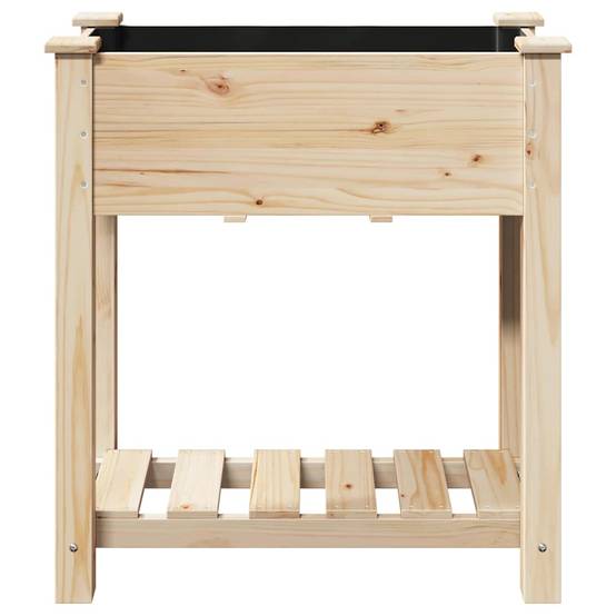 Cache-pot, Pot De Fleurs avec étagère Beige 71 x 37 x 76.5 cm g373 - Image 5