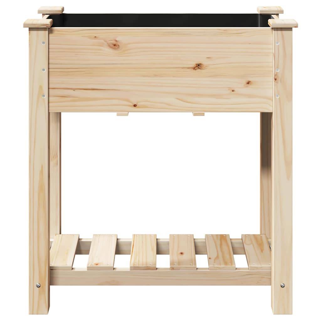 Cache-pot, Pot De Fleurs avec étagère Beige 71 x 37 x 76.5 cm g373 - Image 5