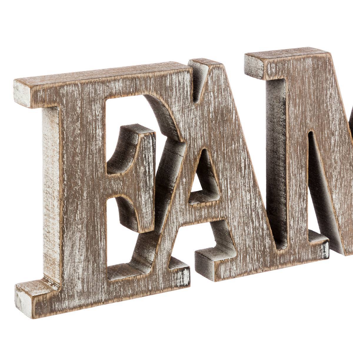 Atmosphera - Mot à poser Lise H.11,7cm bois - Atmosphera Créateur d'intérieur - Imagen 4