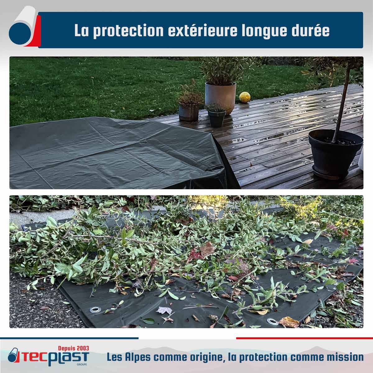 Bâche Jardin 3x5 m LP506JD Gris anthracite - Garantie 5 ans - Bâche PVC étanche - Résistance Anti-UV TECPLAST - Imagen 2