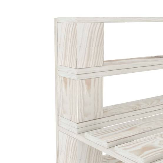 Module Canapé Central Palette Pin Massif Déco Salon Jardin Blanc 60 cm – ComfortXL Outdoor Living - Image 4