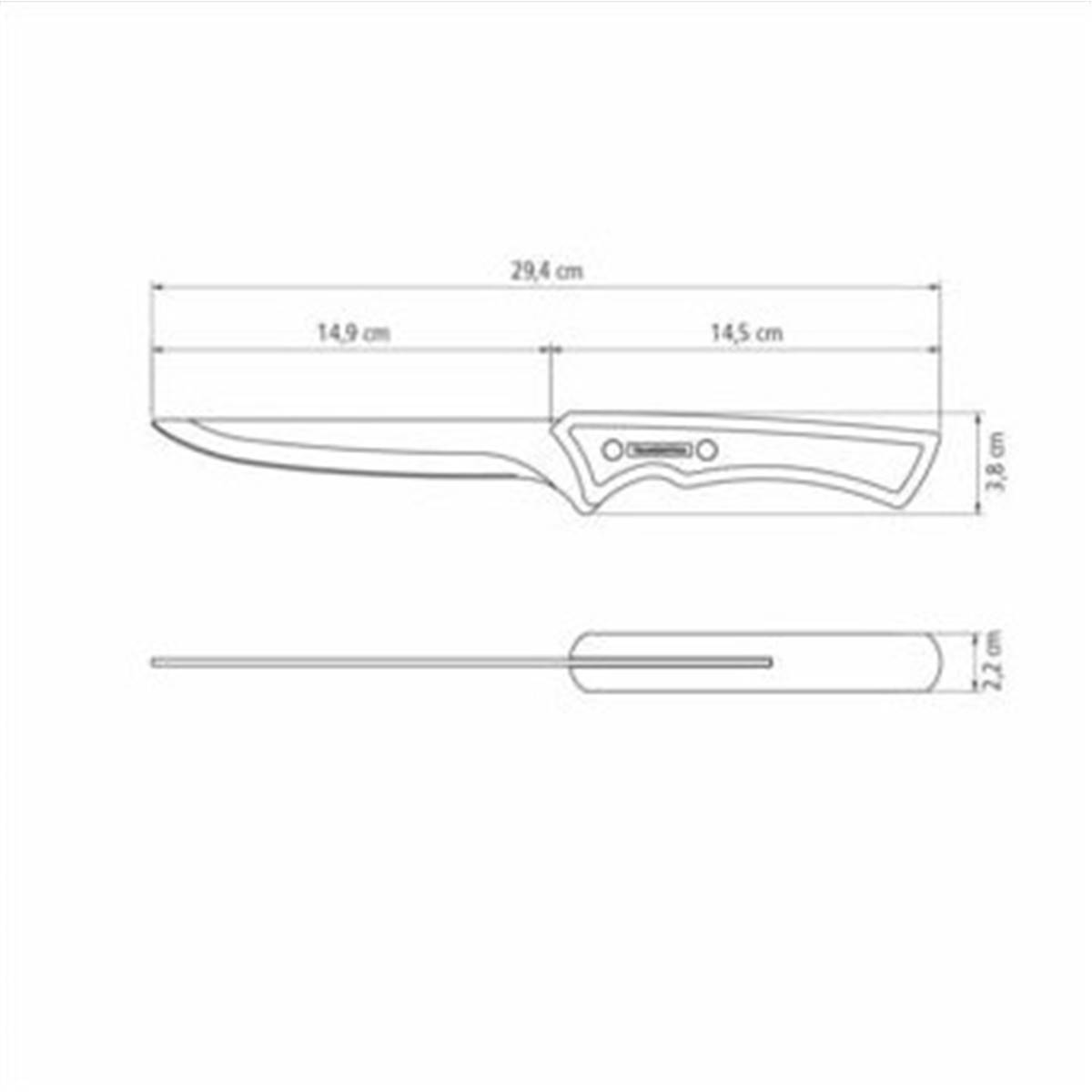 Couteau à désosser 15cm Tramontina Churrasco Inox & Bois - Imagen 3
