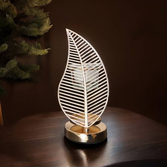 Brûle Parfum Palme - Brûleur Cire Parfumée – Diffuseur Parfum d'Ambiance – Bougeoir en Céramique et Métal - Haut: 20 cm - Zen'Arôme - Image 9