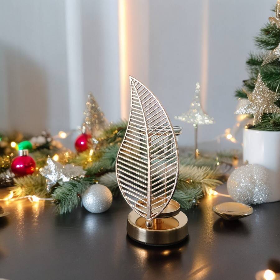 Brûle Parfum Palme - Brûleur Cire Parfumée – Diffuseur Parfum d'Ambiance – Bougeoir en Céramique et Métal - Haut: 20 cm - Zen'Arôme - Image 7