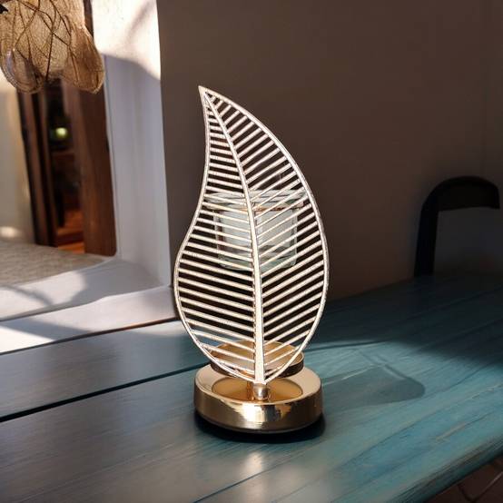 Brûle Parfum Palme - Brûleur Cire Parfumée – Diffuseur Parfum d'Ambiance – Bougeoir en Céramique et Métal - Haut: 20 cm - Zen'Arôme - Image 5