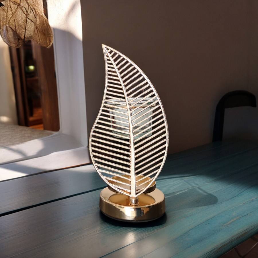Brûle Parfum Palme - Brûleur Cire Parfumée – Diffuseur Parfum d'Ambiance – Bougeoir en Céramique et Métal - Haut: 20 cm - Zen'Arôme - Image 5