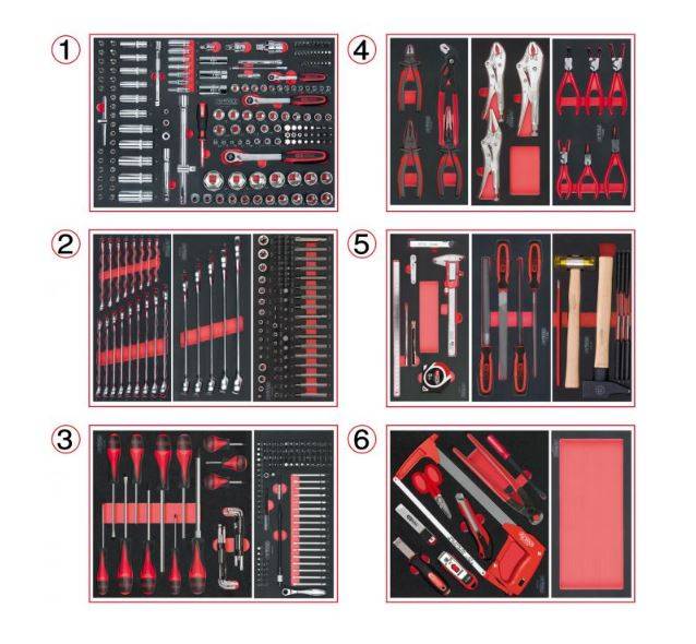 Composition d'outils 6 tiroirs pour servante KS TOOLS - 455 pièces - 714.0452 - Imagen 1