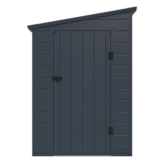 Abri de jardin adossé résine anthracite 3,55m² avec kit de fondation Jôbu - Image 6