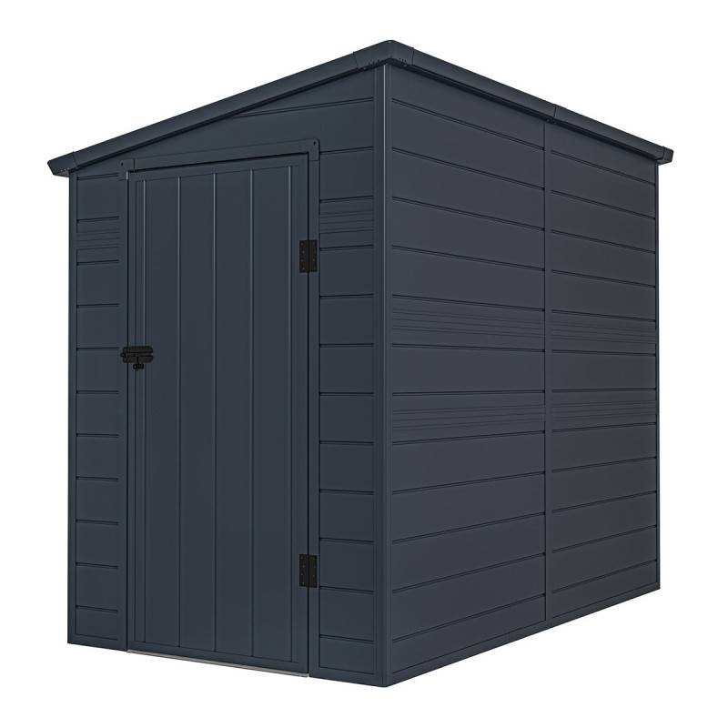 Abri de jardin adossé résine anthracite 3,55m² avec kit de fondation Jôbu - Image 7